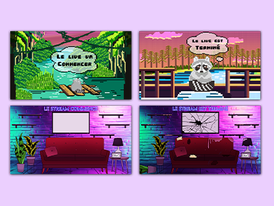Overlay Stream design personnalisées par graphiste freelance Luciole