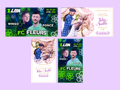 visuel design personnalisées par graphiste freelance Luciole